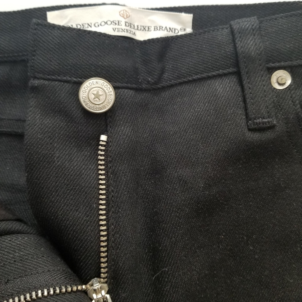 Golden Goose Asymmetric Waistband Skinny Jeans Black Size 28 - Picture 5 of 10